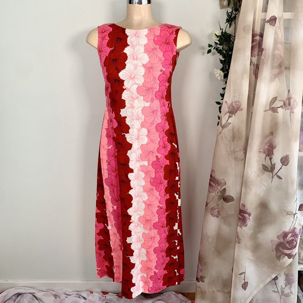 Skirts N Blouses Specialty Shop Dress Size S Pleat Hawaiian Vintage A-Line Maxi